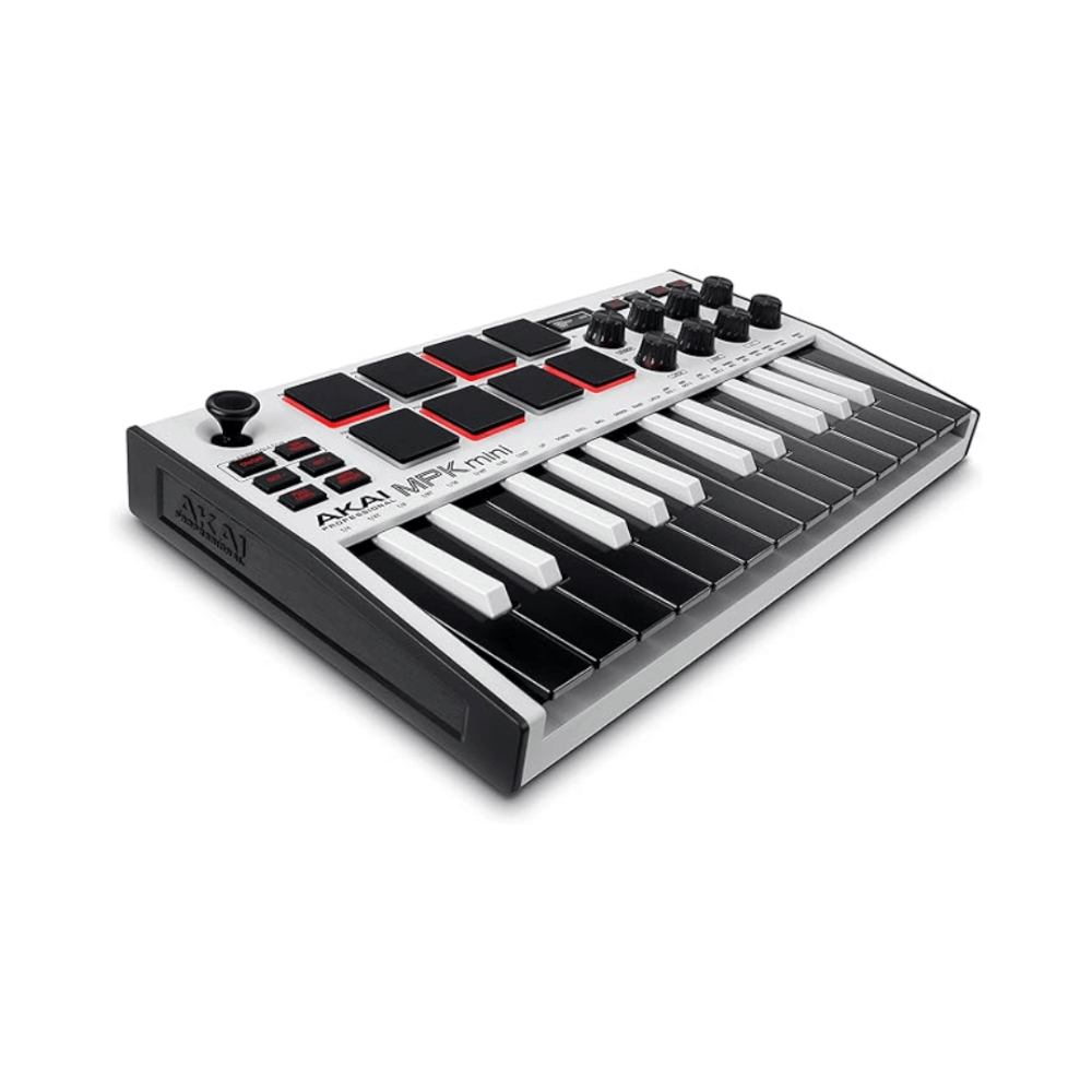 มิดี้คอนโทรลเลอร์ AKAI MPK MINI MK3  คีย์บอร์ด 25 คีย์ (สีขาว)